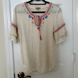 Women’s medium Democracy top with embroidery